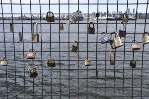 love, locks, north vancouver, british columbia, lonsdale, quay, love locks